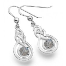 CELTIC KNOT  EARRINGS LABRADORITE